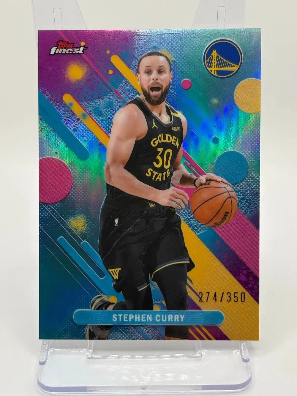 2025-26 Topps Finest Stephen Curry Aqua Refractor /350 SP Golden State Warriors
